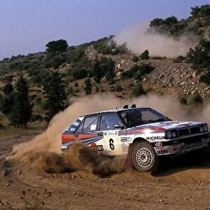 World Rally Championship: Didier Auriol / Bernard Occelli Lancia Delta Integrale finished in 2nd place