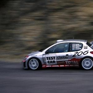 World Rally Testing: 2001 World Rally Champion Richard Burns test drives the Peugeot 206 WRC for the first time