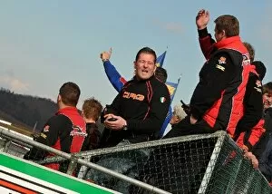 Karting Gallery: 15th Winter Cup: Jos Verstappen cheers on son Max Verstappen, CRG, at the 2010 Winter Cup