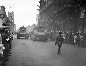 First Gallery: 1919 Peace Day: JULY 19: Tanks are paraded past the Cenotaph in Whitehall, London