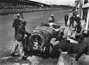 1928 Le Mans 24 hours: Jean Chassagne / Henry Tim Birkin, 4th position, pit stop action