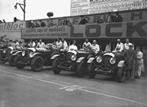1929 Le Mans 24 hours: The winning Bentley Speed Six team left-to right: Jack Dunfee / Glen Kidston