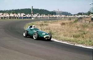 Images Dated 1st June 2021: 1957 German Grand Prix, Nurburgring Stuart Lewis-Evans (Vanwall VW4) Retired