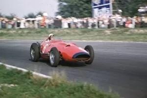 Images Dated 9th April 2021: 1957 Italian Grand Prix, Monza Jean Behra (Maserati 250F V12) Retired