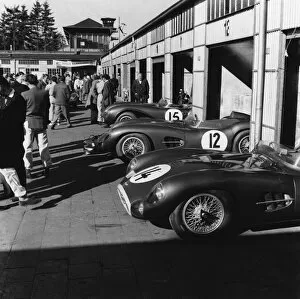 1957 Nurburgring 1000 kms: The Tony Brooks / Noel Cunningham-Reid, 1st position in the garages along side the Roy