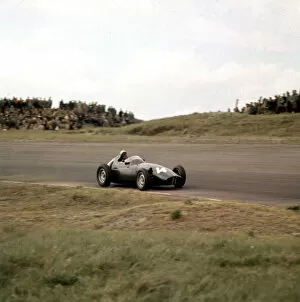 Images Dated 9th April 2021: 1958 Dutch Grand Prix, Zandvoort Jean Behra (BRM P25