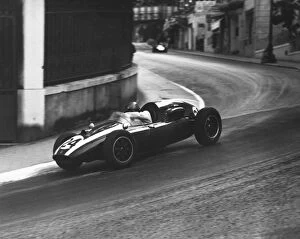 Jack Brabham (2nd April 1926 - 19th May 2014) Collection: 1959 Monaco Grand Prix: Jack Brabham, 1st position, action