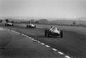 1959 Silver City Trophy: Klass Twisk, 16th position, leads Dick Gibson, 14th position and Jack Brabham, 2nd position