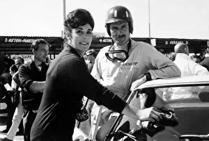 RAC Tourist Trophy Gallery: 1962 RAC Tourist Trophy: Graham Hill, 2nd position, with wife Bette Hill, portrait