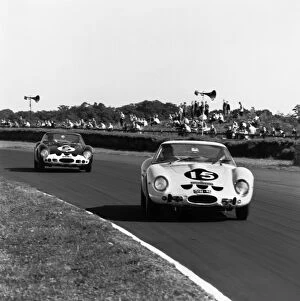 Images Dated 28th August 2012: 1962 RAC Tourist Trophy: Innes Ireland, 1st position, leads Mike Parkes, 3rd position, action
