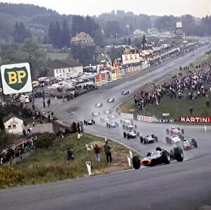 Partingshot Gallery: 1965 Belgian Grand Prix: Graham Hill leads Jackie Stewart, Richie Ginther, Jo Siffert, John Surtees