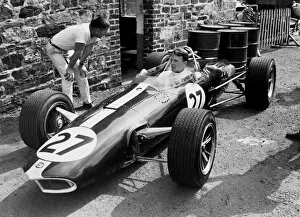 1960s F1 Collection: 1966 Belgian Grand Prix - Dan Gurney: Dan Gurney, Eagle aR101-Climax, not classified, in the paddock
