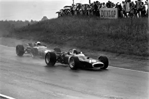 Jack Brabham (2nd April 1926 - 19th May 2014) Gallery: 1967 Canadian Grand Prix: Jackie Stewart, BRM P83, retired, leads Jack Brabham