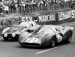 1960s Le Mans Gallery: 1967 Le Mans 24 hours: Ludovico Scarfiotti / Michael Parkes, 2nd position passes Marcel Martin