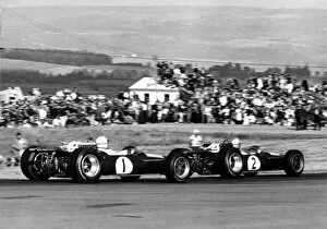 Jack Brabham (2nd April 1926 - 19th May 2014) Gallery: 1967 South African Grand Prix - Denny Hulme and Jack Brabham