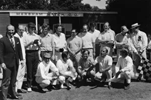 Images Dated 10th June 2010: 1968 British Grand Prix Cricket Match: The team for the traditional post-GP cricket match, back row