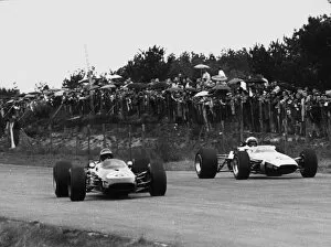 Images Dated 9th June 2010: 1968 European Formula Two: Jochen Rindt, 1st position, passes Graeme Lawrence, retired, action