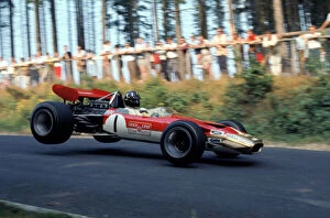 1960s F1 Collection: 1969 German Grand Prix: Graham Hill, Lotus 49B Cosworth - 4th place