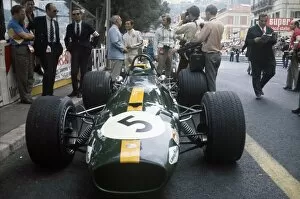 Images Dated 16th February 2011: 1969 Monaco Grand Prix: Jack Brabham, Brabham BT26-Ford, retired, in the pit lane