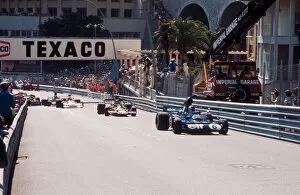 1970s F1 Gallery: 1973 Monaco Grand Prix: Francois Cevert leads Ronnie Peterson and Clay Regazzoni out of Ste