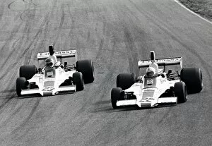 Images Dated 14th February 2008: 1975 Dutch Grand Prix: Tony Brise 7th position and Alan Jones 13th position, action
