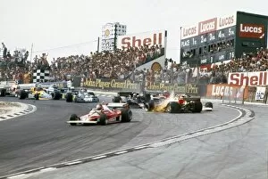 1976 F1 Season Collection: 1976 British Grand Prix: Clay Regazzoni, Disqualified, crashes into Niki Lauda, 1st position