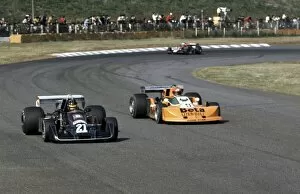 Images Dated 29th January 2010: 1976 Japanese Grand Prix: Masami Kuwashima leads Vittorio Brambilla during practice