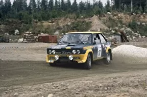 1977 World Rally Championship: Hannu Valtaharju / Risto Anttila, retired, action