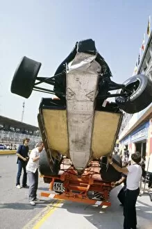 Images Dated 7th July 2005: 1980 Italian Grand Prix. Imola, Italy. 12-14 September 1980. A crashed Lotus 81-Ford Cosworth