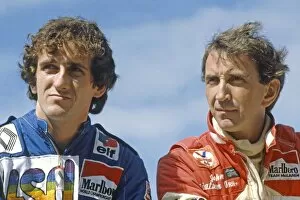 1981 Dutch Grand Prix: Alain Prost with John Watson, portrait
