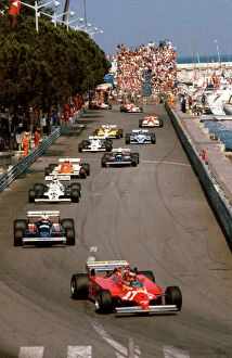 Images Dated 6th September 2013: 1981 Monaco Grand Prix: Gilles Villeneuve 1st position at Tabac
