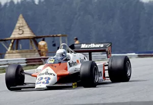 1983 Austrian Grand Prix. Osterreichring, Zeltweg, Austria. 12-14 August 1983. Mauro Baldi (Alfa Romeo 183T)