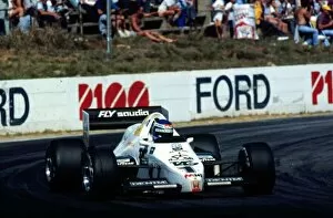 Images Dated 16th April 2021: 1983 South African GP. 82 World Champion Keke Rosberg drives the brand new Williams