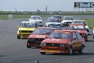 BTCC Collection: 1984 British Saloon Car Championship: Richard Longman, Ford Escort, leads the field, action