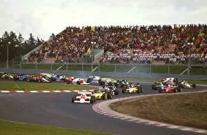 Crashed Gallery: 1984 European Grand Prix: Alain Prost leads Patrick Tambay, Nelson Piquet