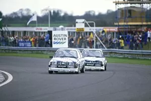 BTCC Collection: 1985 British Saloon Car Championship: Chris Hodgetts, 9th position overall, leads John Morris