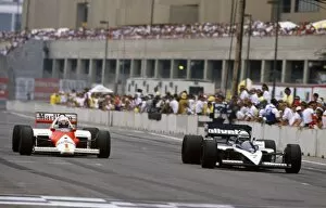 1986 United States Grand Prix - Alain Prost and Riccardo Patrese