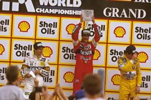 1980s F1 Gallery: 1987 British Grand Prix: Nigel Mansell 1st position, Nelson Piquet