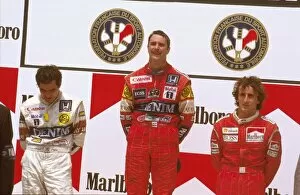 1980s F1 Gallery: 1987 French Grand Prix: Nigel Mansell 1st position, Nelson Piquet 2nd position