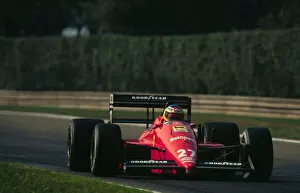 Images Dated 2nd April 2021: 1988 ITALIAN GP. Michele Alboreto, Ferrari, finishes 2nd on the podium behind team