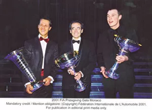 Images Dated 7th January 2002: 2001 FIA Prizegiving Gala Monaco Michael Schumacher, Richard Burns Mandatory credit / Mention