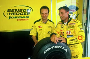 2001 Formula One Testing. Silverstone, England. 13th August 2001. Jean Alesi has his first test for the Jordan Honda