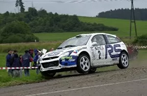 Images Dated 8th July 2001: 2001 Rally Deutschland: Francois Delecour in action on the final leg