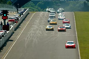 Images Dated 6th May 2021: 2002 Japanese GT Championship, Round 3, Sugo, Japan. 26th May 2002. GT 300 start