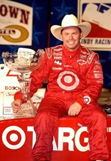 2002 Texas IRL, 8 June, 2002. Jeff Ward with cowboy hat