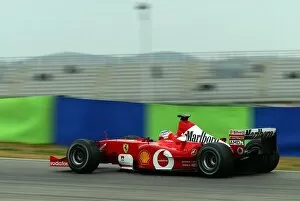 Images Dated 12th February 2003: 2003 Formula One Testing. Rubens Barichello, Ferrari F203. Valencia, Spain