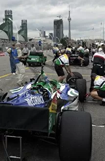Images Dated 10th July 2004: 2004 Champ Car World Series: Herdez Competition cars in the pits at the Molson Indy Toronto