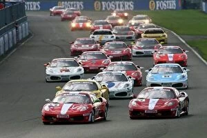 Images Dated 8th May 2006: 2006 Ferrari Challenge Trofeo Pirelli, Silverstone, 5-7th May 2006, Flux/Coleman lead at the start