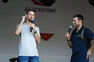 English Gallery: 2018 British GP: SILVERSTONE, UNITED KINGDOM - JULY 05: Guy Martin talks to Jenson Button on stage