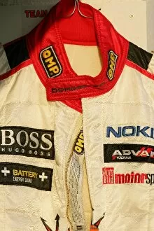 Images Dated 18th November 2004: 51st Macau Grand Prix: Nico Rosbergs overalls hang outside the garage